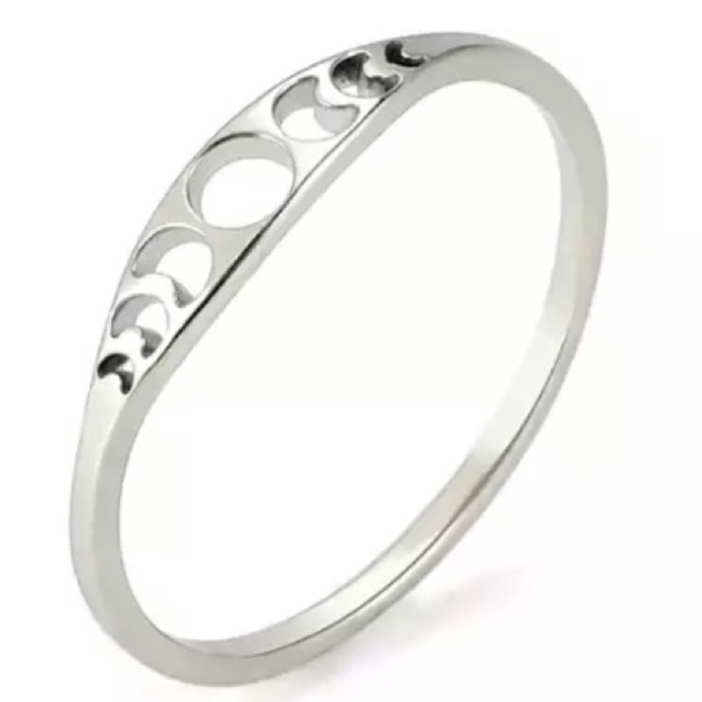 Moon phases Silver ring jewelry new full crescent Witch Hecate Lunar womans gift